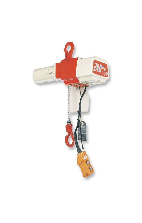 EDL High Speed Electric Chain Hoist, Red/White, Aluminum, 240kg Capacity, 100ft Lift, 120V, Dual Speed