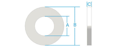 Flat washer 1/2" GR7 Titanium