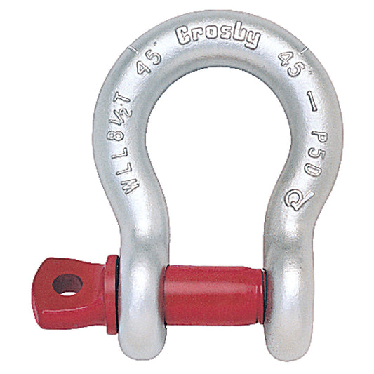 Crosby® S-209A Alloy Screw Anchor Pin Shackles, Forged Steel, 1-3/4"