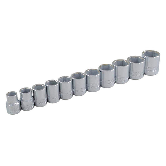 Jeu de douilles métriques à entraînement 3/8", 6 pans
