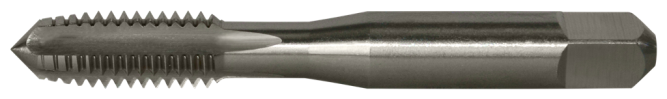 Greenfield Threading, Straight Flute Hand Tap, Bright, HSS, 1/4-28NF HTGP H3 4FL GP