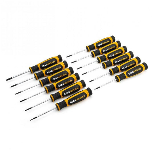 Ensemble de mini tournevis bi-matière 12 pièces