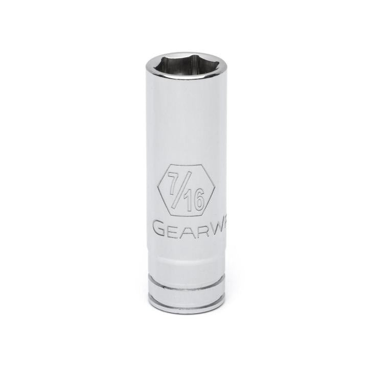 Gearwrench, douille profonde SAE 6 pans, entraînement 1/4", 7/16"