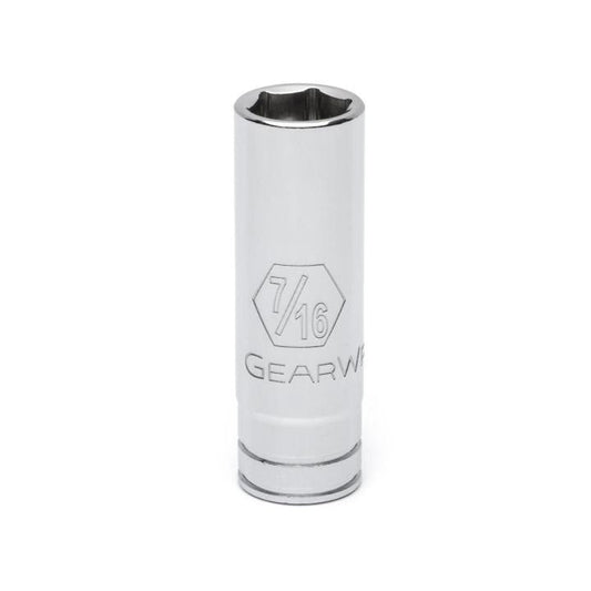 Gearwrench, douille profonde SAE 6 pans, entraînement 1/4", 7/16"
