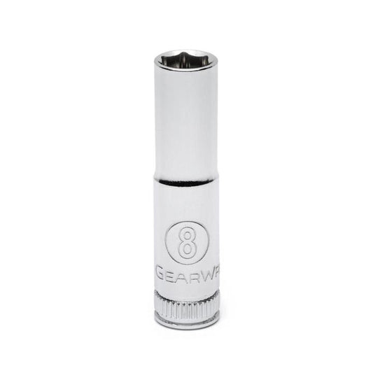 Gearwrench, 1/4" Drive 6 Point Deep Metric Socket 8mm