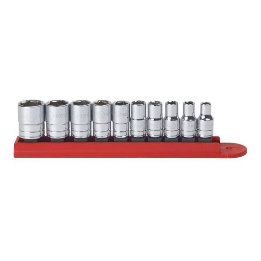 Gearwrench, 10 Pc. 1/4" Drive 6 Point SAE Standard Socket Set