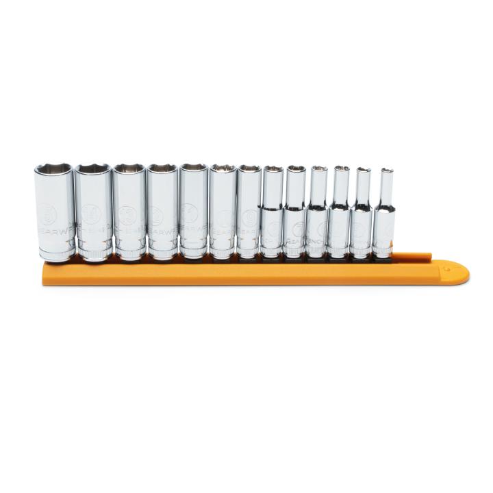 Gearwrench, 13 Pc. 1/4" Drive 6 Point Deep Metric Socket Set