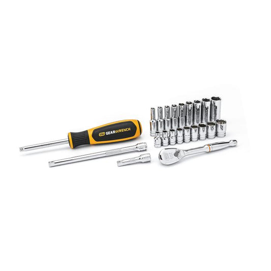 Gearwrench, 22 Pc. 1/4" Drive SAE Socket Set (Standard/Deep)
