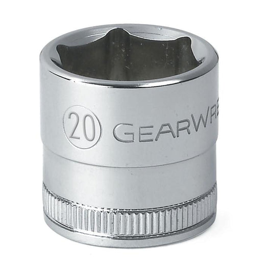 Gearwrench, 3/8" Drive 6 Point Standard Metric Socket 20mm