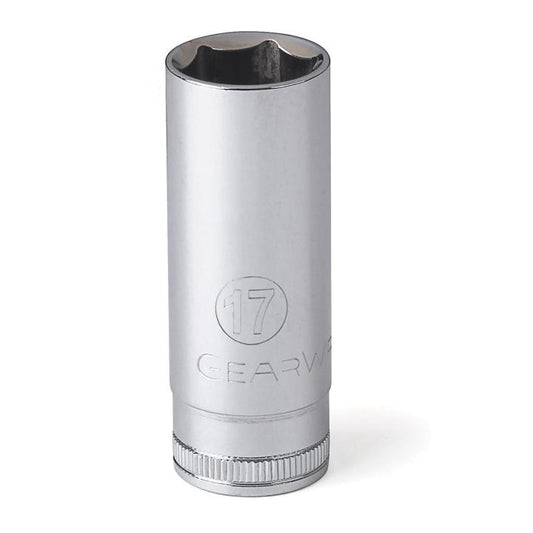 Les douilles GEARWRENCH à entraînement 3/8" sont fabriquées en acier allié pour une durabilité et une résistance maximales. Leur conception à chargement par angle réduit l'arrondissement des fixations et leur ouverture chanfreinée facilite le guidage