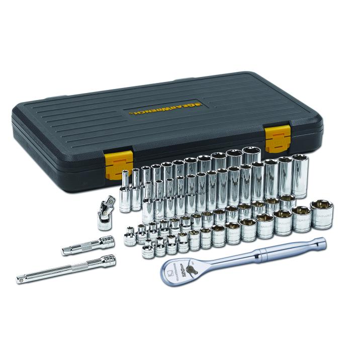 Gearwrench, 56 Pc. 3/8" Drive 6 Point 120XP™ Standard & Deep SAE/Metric Mechanics Tool Set