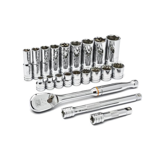 Gearwrench, 21 Pc. 3/8" Drive SAE Socket Set (Standard/Deep)