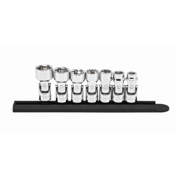 Gearwrench, jeu de 7 douilles flexibles SAE 6 pans, entraînement 3/8"