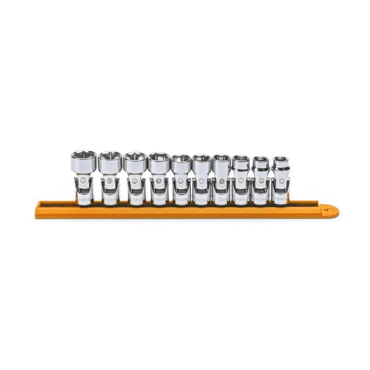 Gearwrench, 10 Pc. 3/8" Drive 6 Point Metric Flex Socket Set