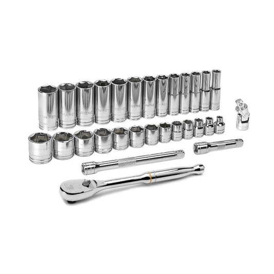 Gearwrench, 30 Pc. 3/8" Drive 6 Point SAE Standard and Deep Socket Set