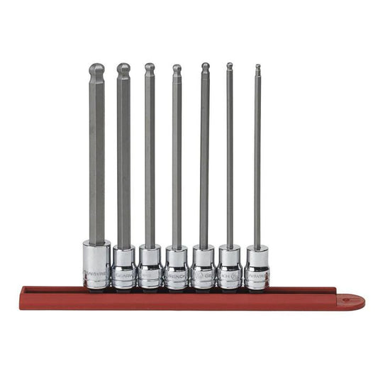 Gearwrench, 7 Pc. SAE Long Ball Hex Bit Socket Set