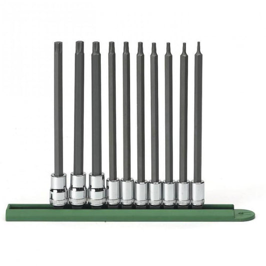 Jeu d'embouts Torx longs de 10 pièces, T8-T50