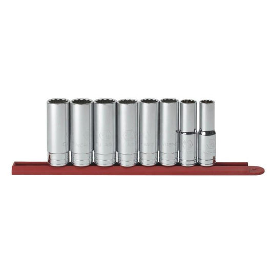 Gearwrench, 8 Pc. 1/2" Drive 12 Point Deep SAE Socket Set