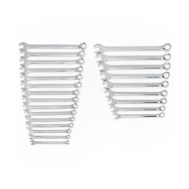 Gearwrench, jeu de 24 clés mixtes longues SAE/métriques à 12 pans