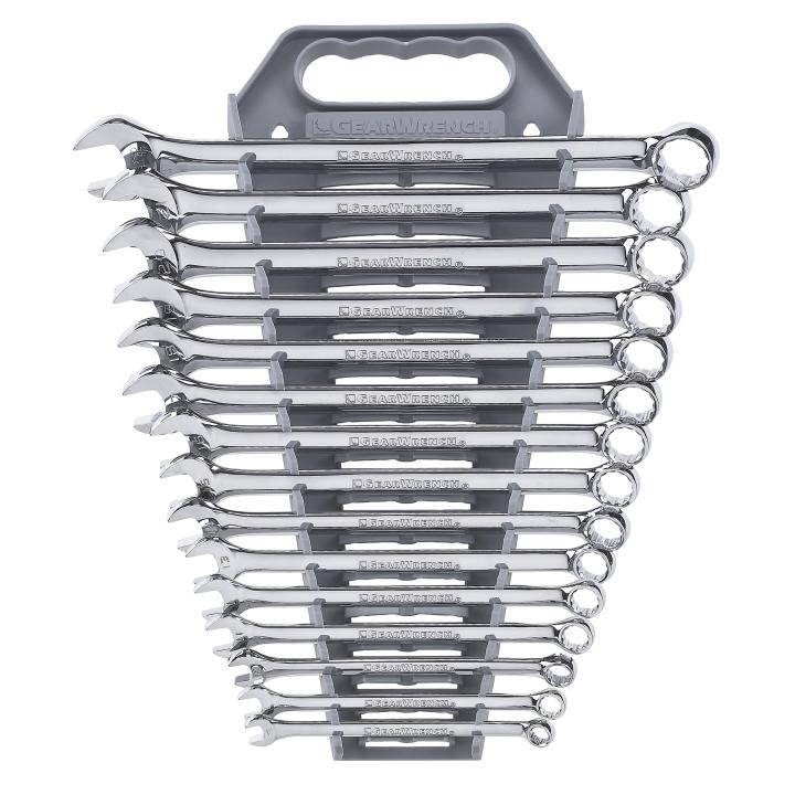 Gearwrench, 15 Pc. 12 Point Long Pattern Combination Metric Wrench Set