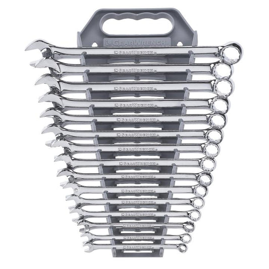 Gearwrench, 15 Pc. 12 Point Long Pattern Combination Metric Wrench Set