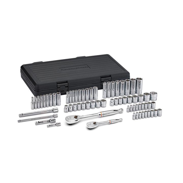 Gearwrench, 68 Pc. 1/4" and 3/8" Drive 6 and 12 Point SAE/Metric Mechanics Tool Set