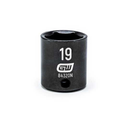 Gearwrench, 3/8" Drive 6 Point Standard Impact Metric Socket 19mm