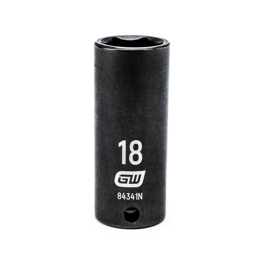 Gearwrench, 3/8" Drive 6 Point Deep Impact Metric Socket 18mm