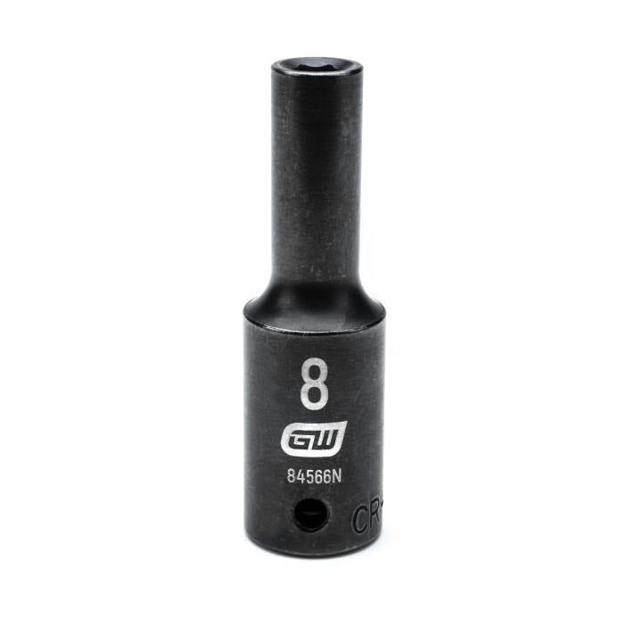Gearwrench, 1/2" Drive 6 Point Deep Impact Metric Socket 8mm