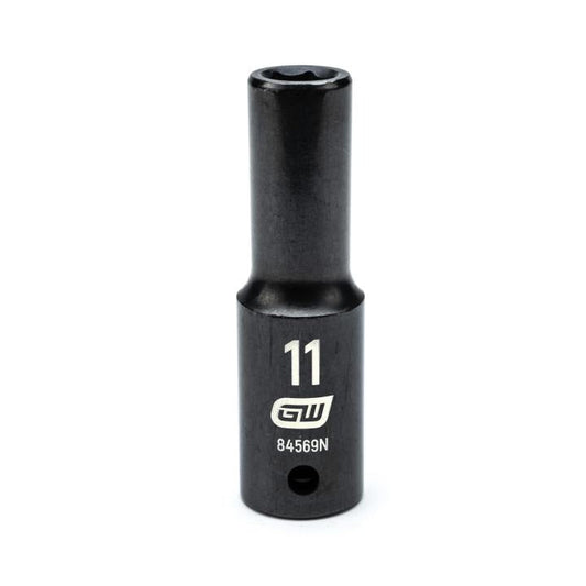 Gearwrench, 1/2" Drive 6 Point Deep Impact Metric Socket 11mm