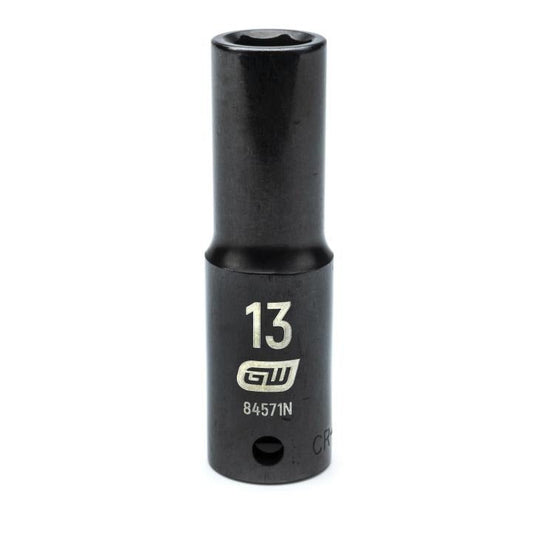 Gearwrench, 1/2" Drive 6 Point Deep Impact Metric Socket 13mm