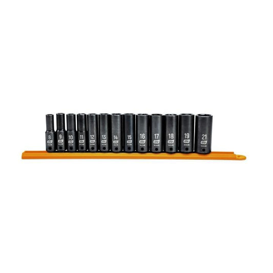 Gearwrench, 13 Pc. 3/8" Drive 6 Point Deep Impact Metric Socket Set