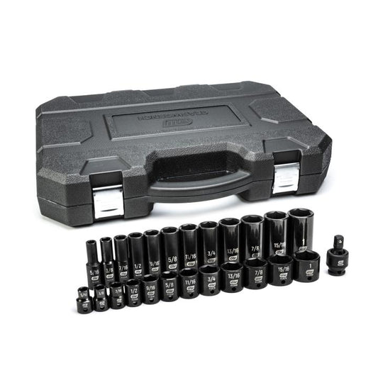 Gearwrench, 25 Pc. 3/8" Drive 6 Point Standard & Deep Impact SAE Socket Set