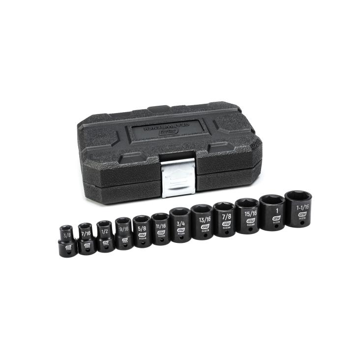 Gearwrench, 12 Pc. 1/2" Drive 6 Point Standard Impact SAE Socket Set