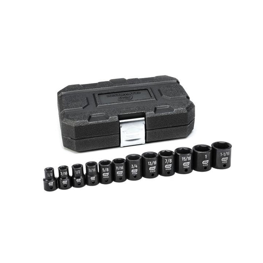 Gearwrench, 12 Pc. 1/2" Drive 6 Point Standard Impact SAE Socket Set