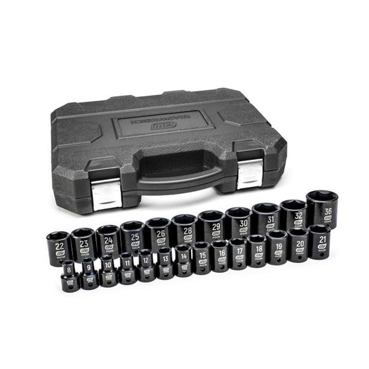 Gearwrench, 25 Pc. 1/2" Drive 6 Point Standard Impact Metric Socket Set