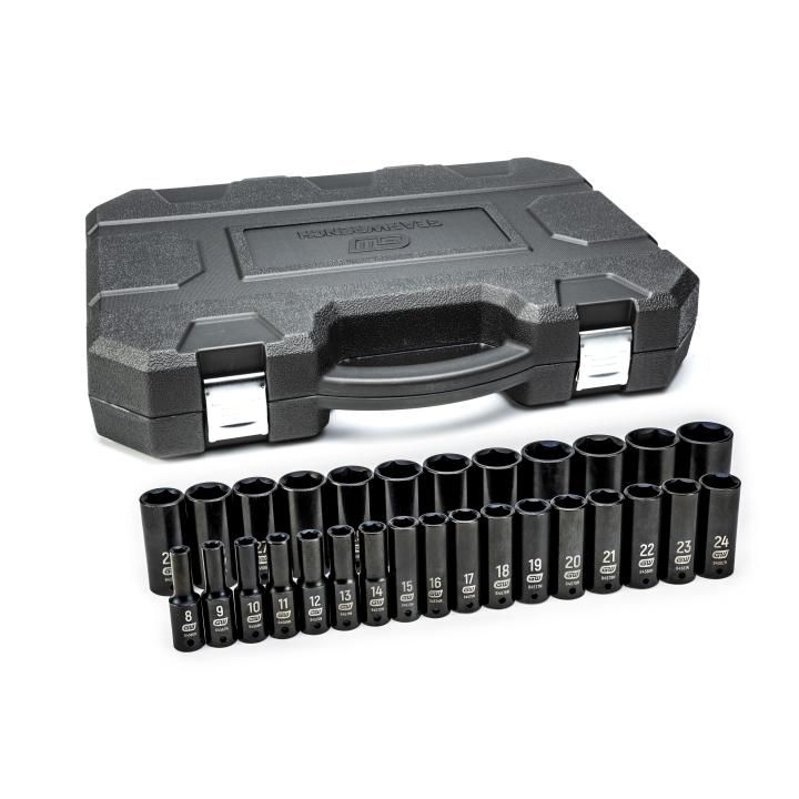Gearwrench, 29 Pc. 1/2" Drive 6 Point Deep Impact Metric Socket Set