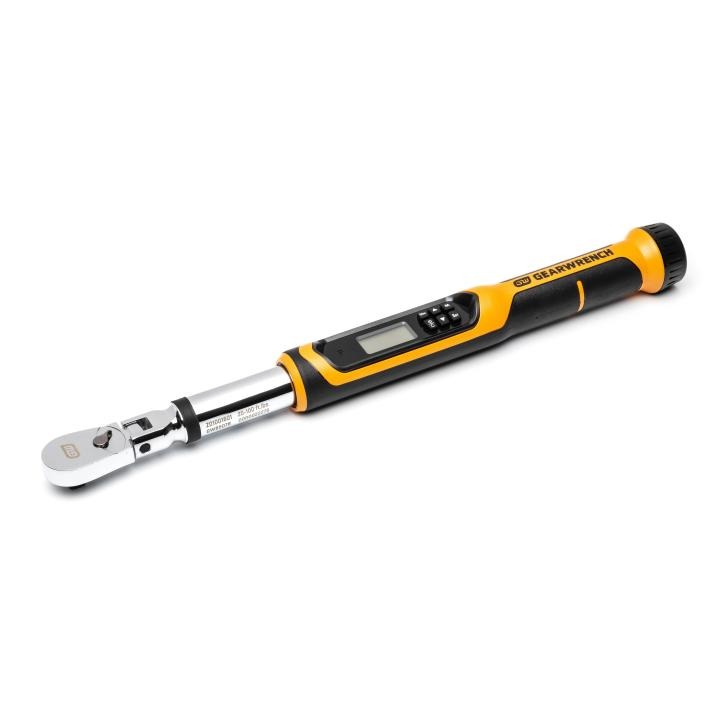 Gearwrench, 3/8" Flex Head Electronic Torque Wrench with Angle 10-100 ft/lb