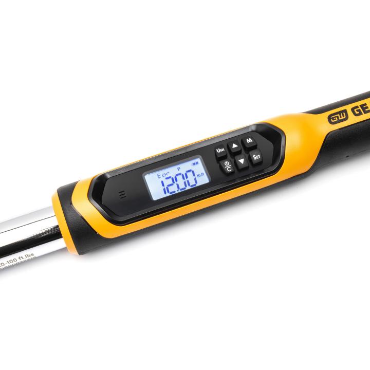 Gearwrench, 3/8" Flex Head Electronic Torque Wrench with Angle 10-100 ft/lb
