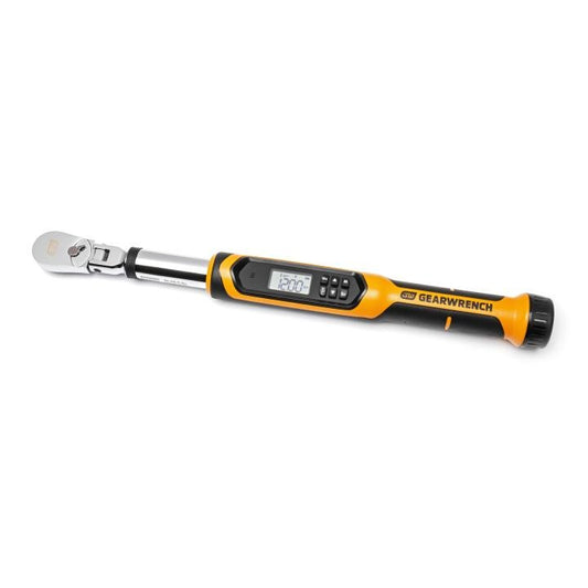 Gearwrench, 3/8" Flex Head Electronic Torque Wrench with Angle 10-100 ft/lb