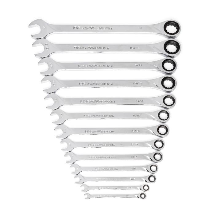 Gearwrench, 13 Pc. 72-Tooth 12 Point XL Ratcheting Combination SAE Wrench Set