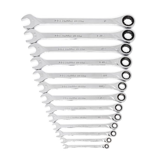 Gearwrench, 13 Pc. 72-Tooth 12 Point XL Ratcheting Combination SAE Wrench Set