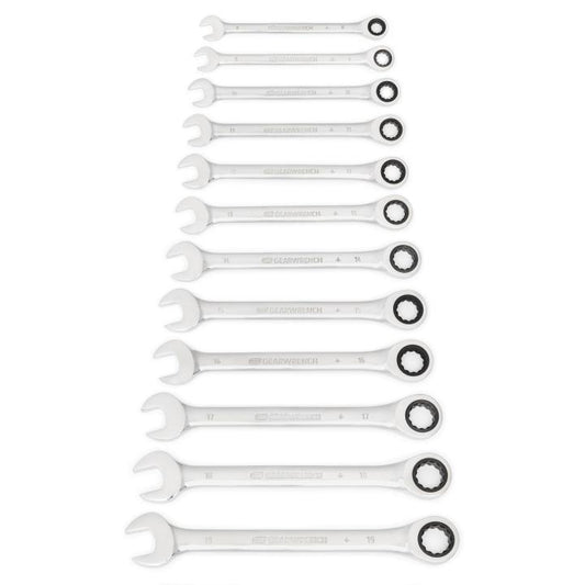 Gearwrench, 12 Pc. 72-Tooth 12 Point Ratcheting Combination Metric Wrench Set
