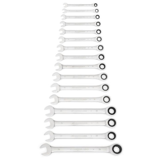 Gearwrench, 16 Pc. 72-Tooth 12 Point Ratcheting Combination Metric Wrench Set