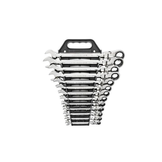 Gearwrench, jeu de 13 clés mixtes à cliquet flexibles SAE, 72 dents et 12 points