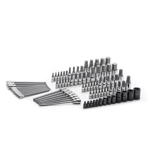 Gearwrench, jeu de 84 embouts à entraînement 1/4", 3/8" et 1/2" hexagonaux/à tête sphérique/Torx® inviolables/E-Torx®/Torx® SAE/métriques
