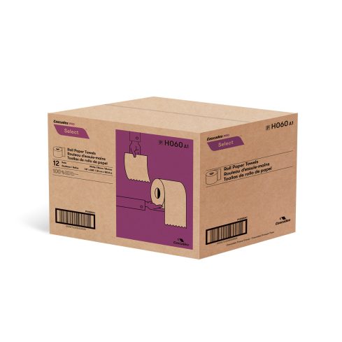 Essuie-mains en rouleaux Blanc, 8''X600' X1-3/4 CO, 12rol/cs