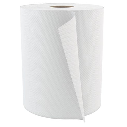 Essuie-mains en rouleaux Blanc, 8''X600' X1-3/4 CO, 12rol/cs