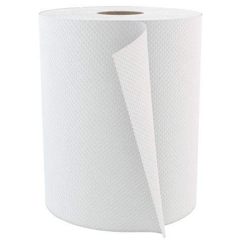 Essuie-mains en rouleaux Blanc, 8''X600' X1-3/4 CO, 12rol/cs