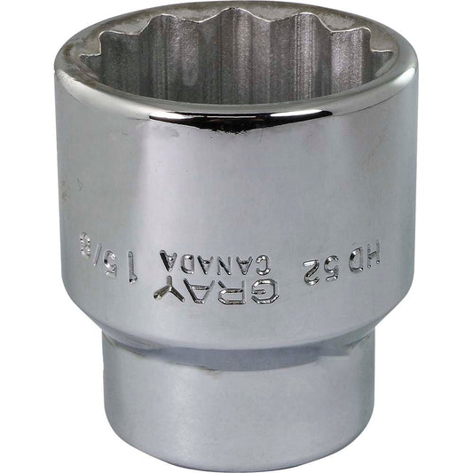Socket - 3/4" Drive, 1-5/8" Hex, 12-Point